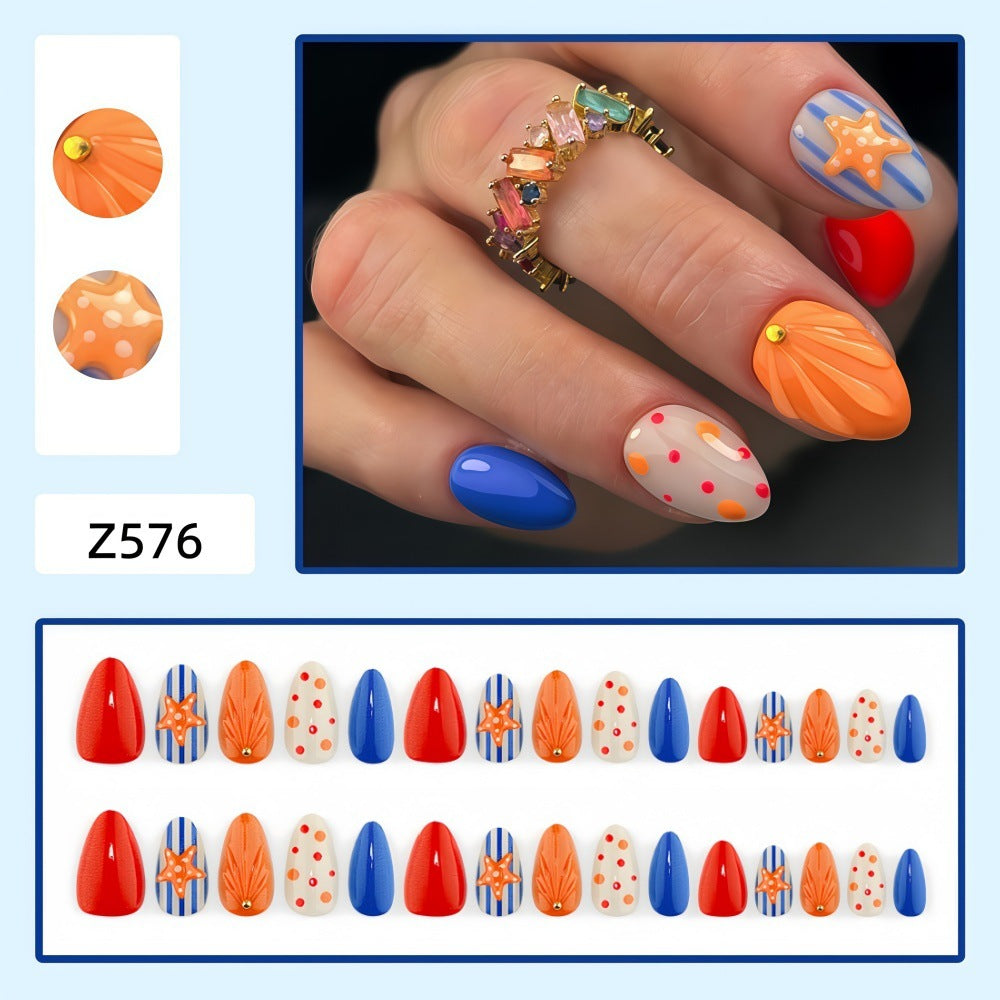 Siopsrl | Artificial nails in playful summer design Siopsrl