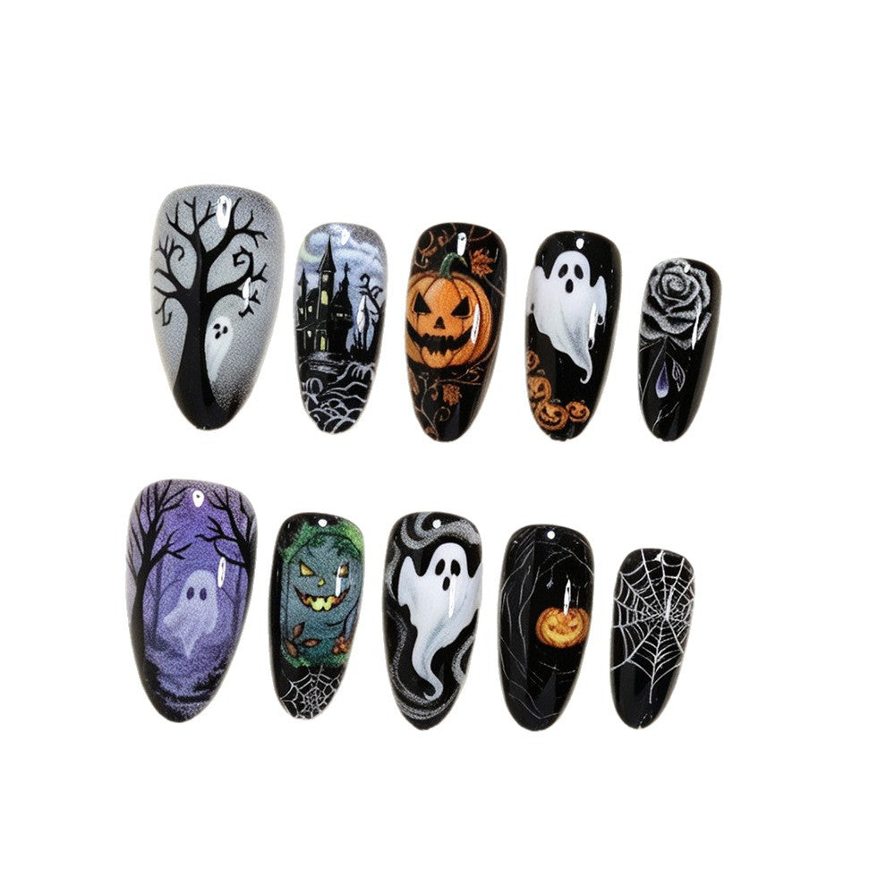Halloween-Themed Press-On Nail Art Design Set Siopsrl
