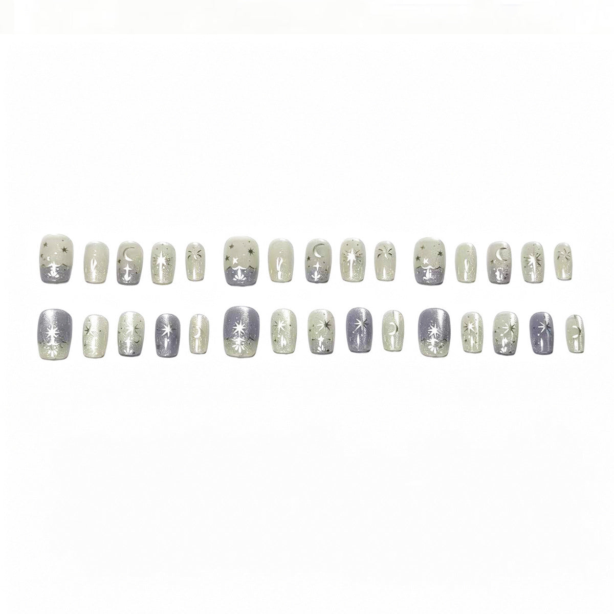 Siopsrl | Celestial Themed Press-On Nail Set Siopsrl