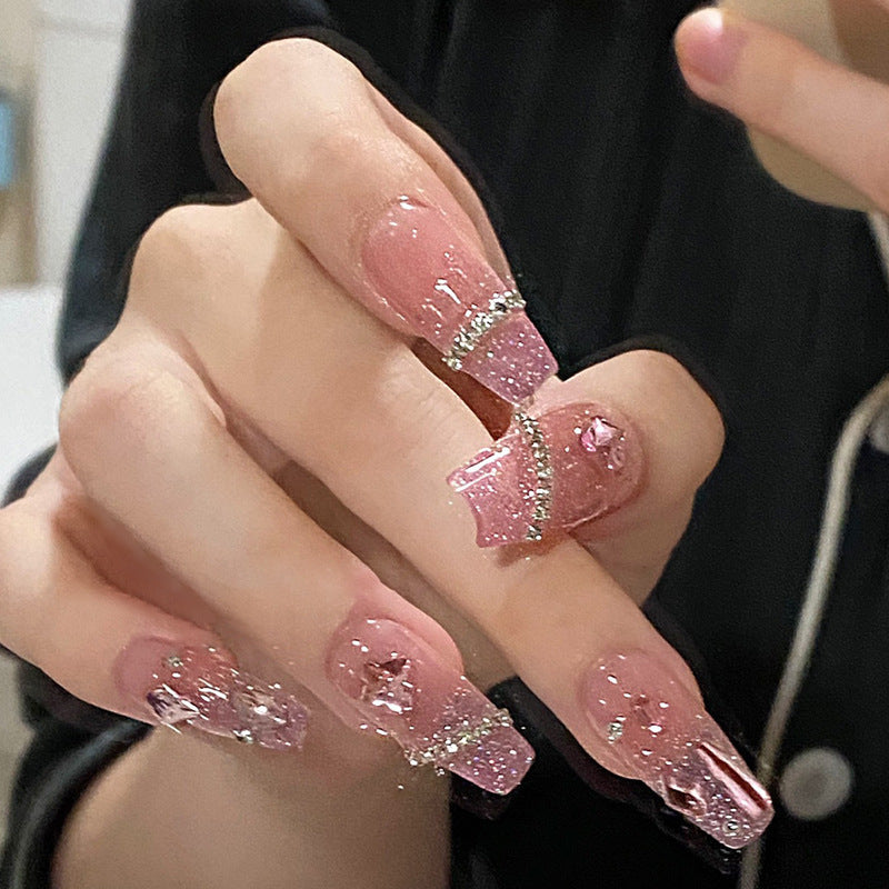 Siopsrl | Artificial Glamorous Heart Nail Tips Siopsrl