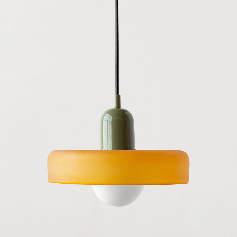 Siopsrl| Coloured Glass Pendant Light – Elegant Bauhaus-Style Hanging Lamp for Living Room & Dining Area