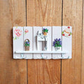 Decorative Floral Wall Hook Rack