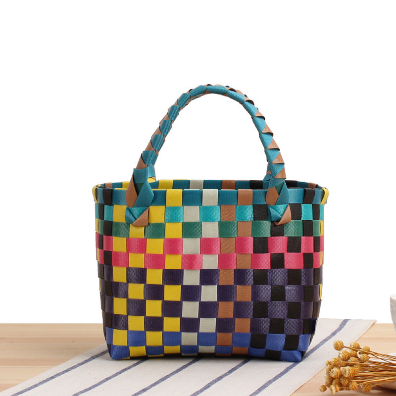 Siopsrl | Handcrafted Tote Bag in Modern Check Pattern Siopsrl