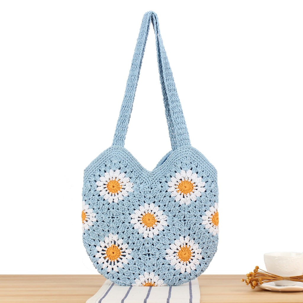 Siopsrl | Crochet shoulder bag with floral designs Siopsrl