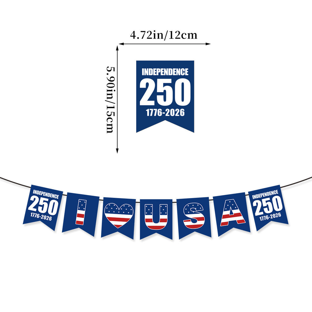 Siopsrl | Unisex nan bunting with star motifs and stripes, weatherproof polyester party decoration Siopsrl