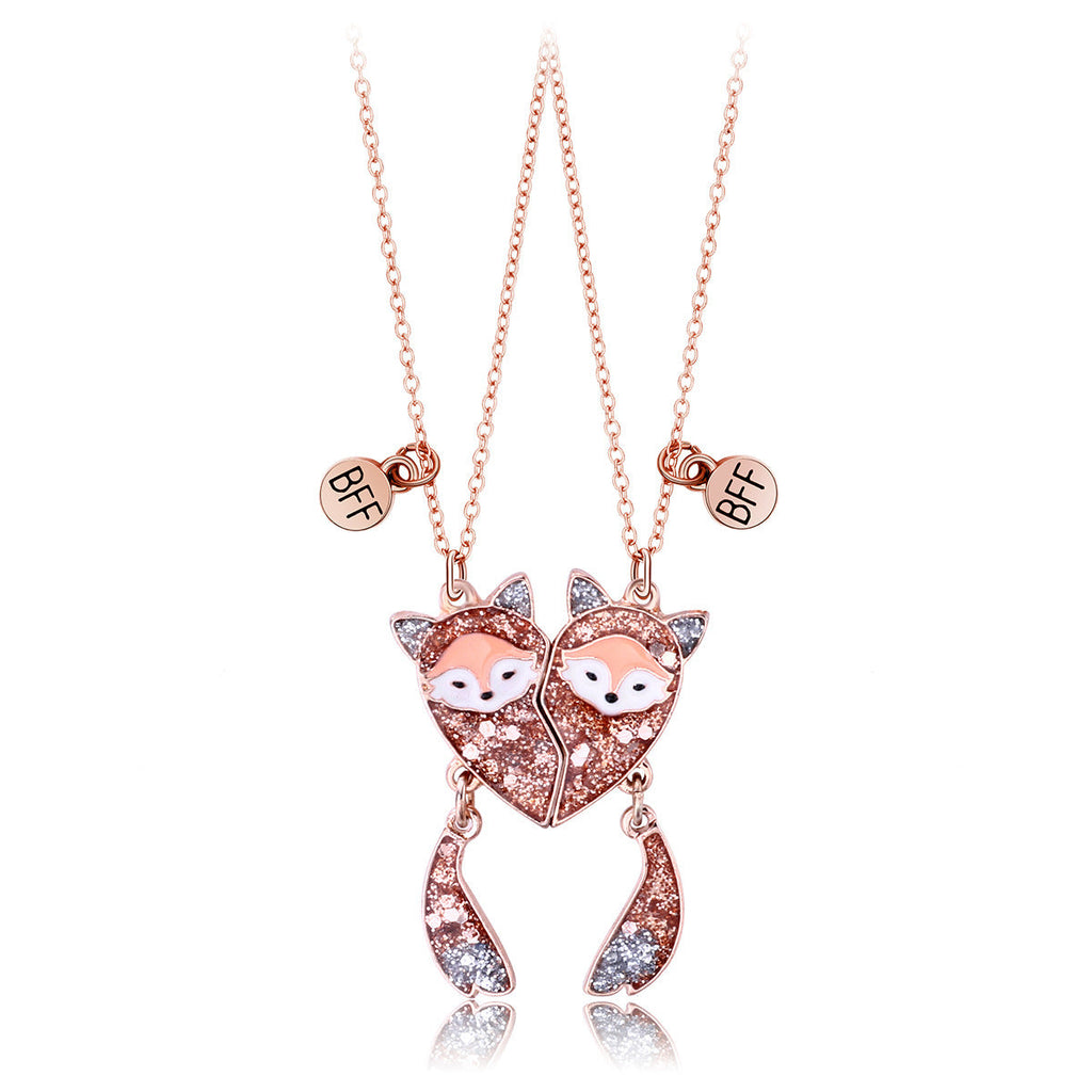 Siopsrl | Best Friends Fox Pendant Necklace Siopsrl