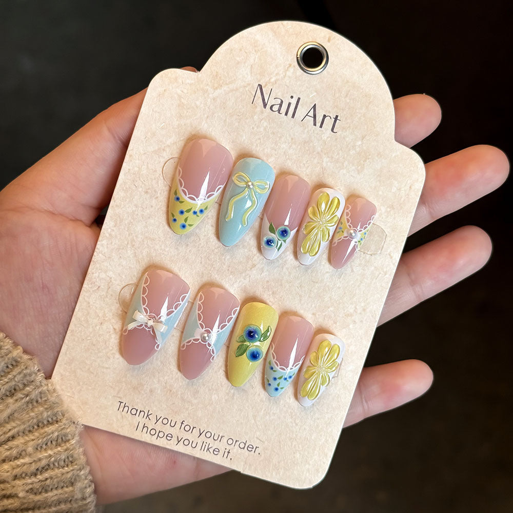 Siopsrl | Artistic Decorative Press-On Nail Set Siopsrl