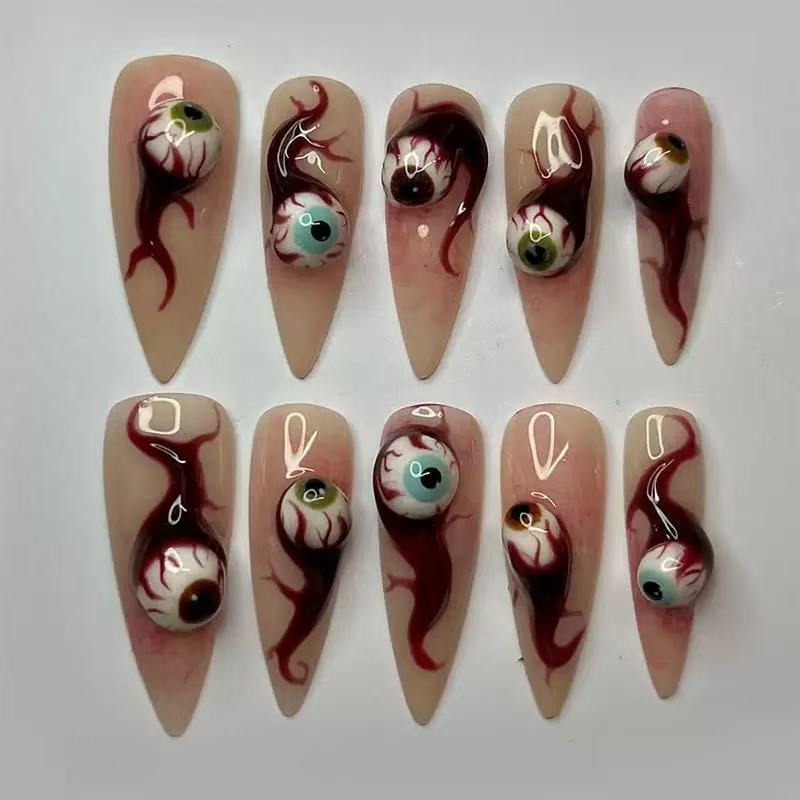 Halloween-Themed Press-On Nail Set Siopsrl