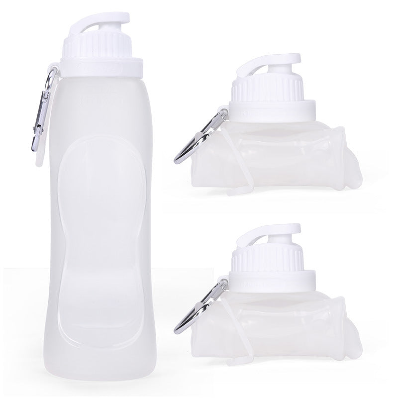 Siopsrl | Collapsible silicone water bottle with ergonomic ribbed grip and flip-top spout Siopsrl