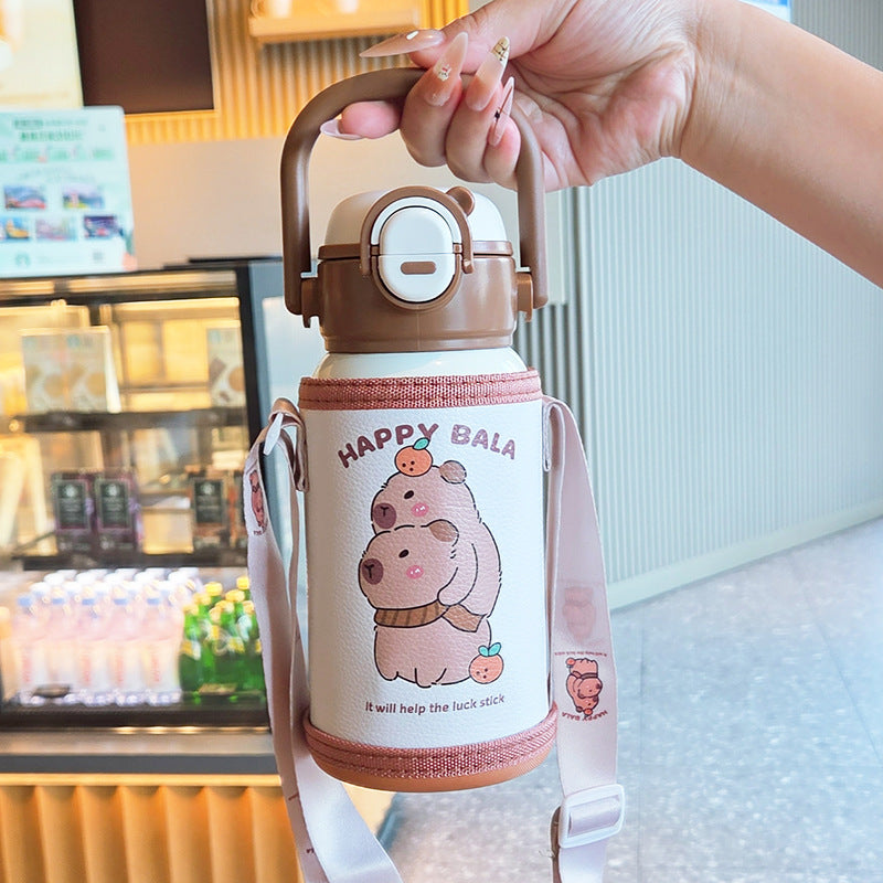 Siopsrl | Insulated water bottle with practical carrying strap and cute animal design Siopsrl