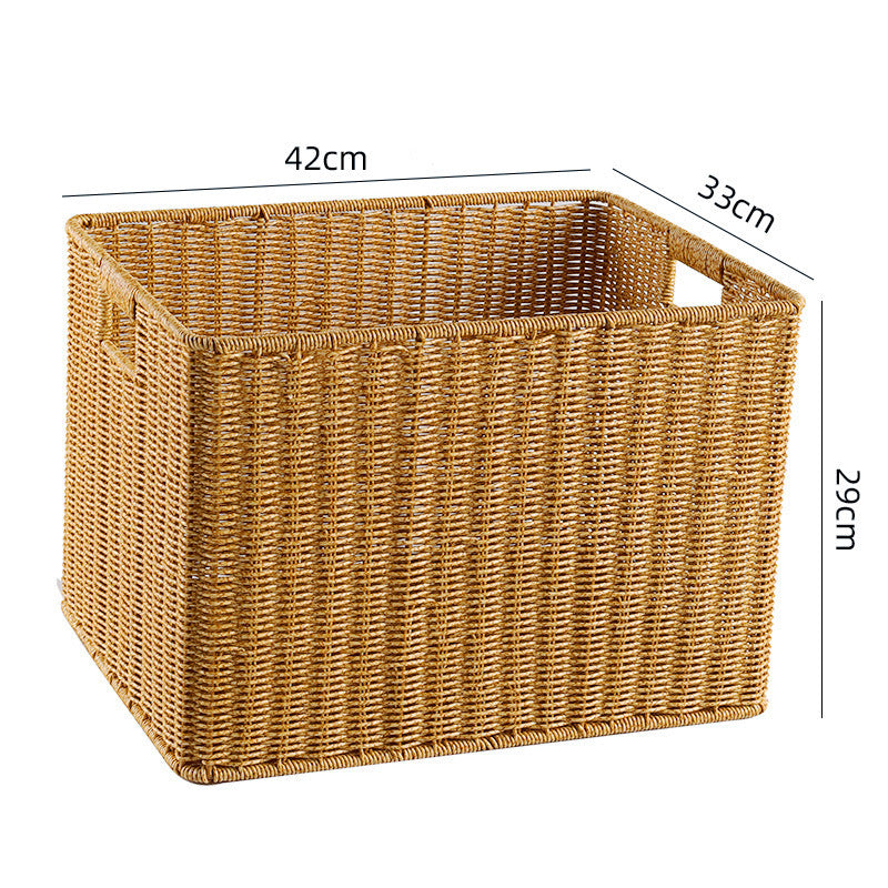 Handcrafted Rectangular Wicker Storage Bin Siopsrl