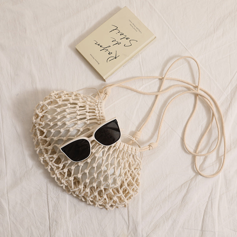 Siopsrl | Fine macrame crossbody bag with reinforced carrying strap Siopsrl
