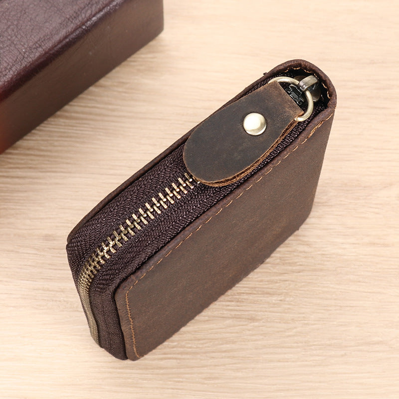 Siopsrl | Leather Zippered Card Wallet Siopsrl