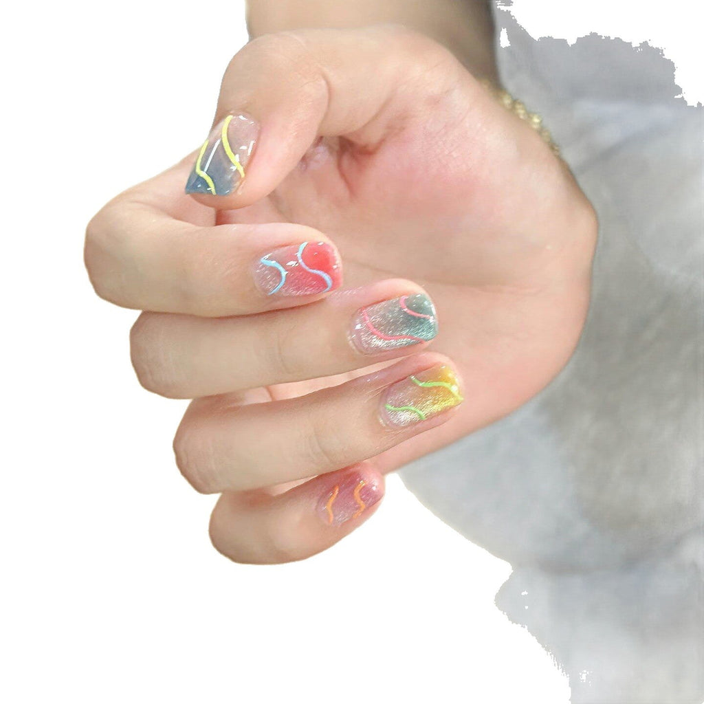 Siopsrl | Artificial nails with colorful design Siopsrl