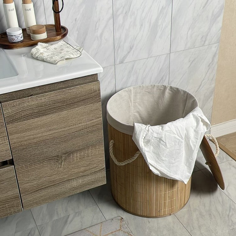 Storage basket with natural bamboo design Siopsrl