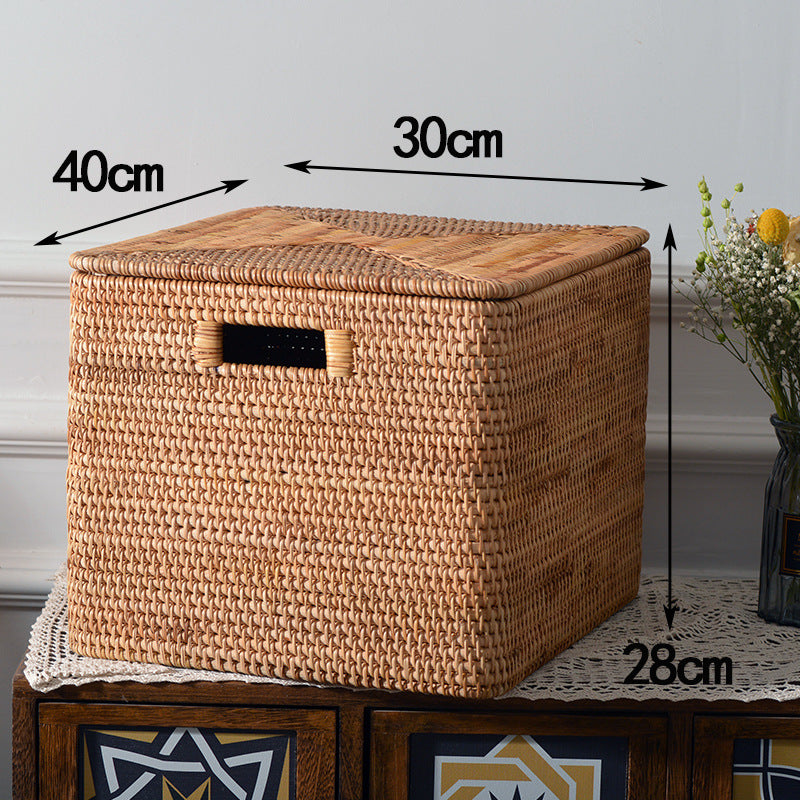 Women rectangular rattan storage basket Siopsrl