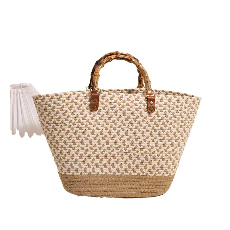 Siopsrl | Elegant bamboo handle shopping bag Siopsrl