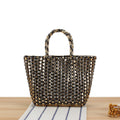 Siopsrl | Handbag Made of Woven Natural Material with Elegant Accents Siopsrl