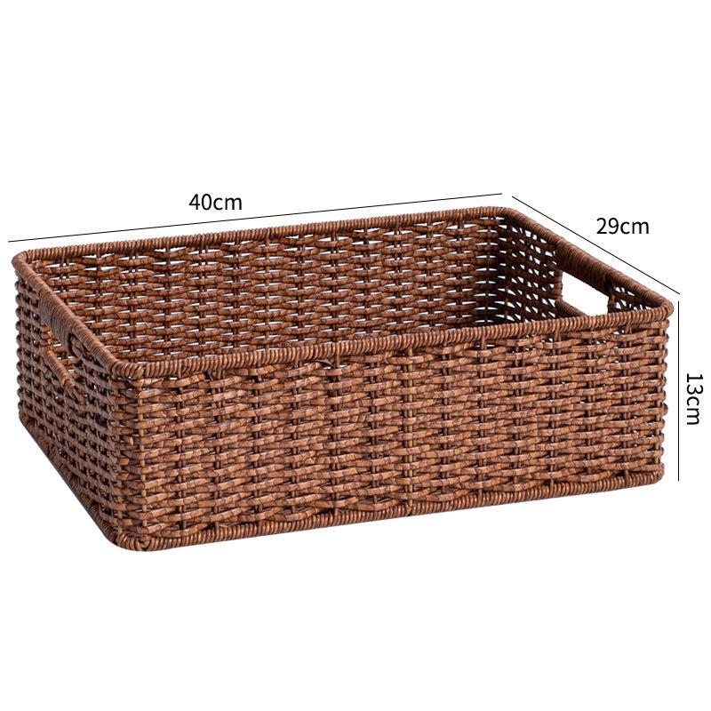 Handcrafted Large Rectangular Wicker Storage Basket Siopsrl