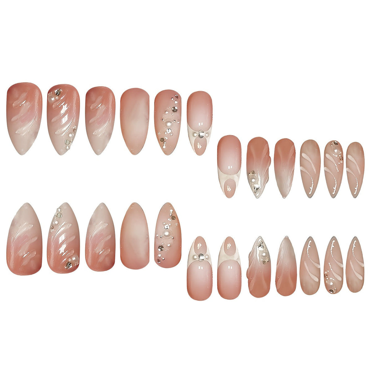 Siopsrl | Premium Rhinestone-Embellished Stiletto Press-On Nails Siopsrl