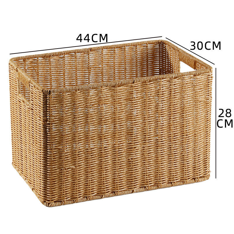 Handcrafted Rectangular Wicker Storage Bin Siopsrl