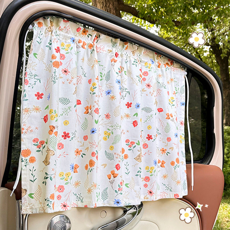 Siopsrl | Unisex nan sun protection car curtain with elastic fastening strap and opaque cotton blend Siopsrl
