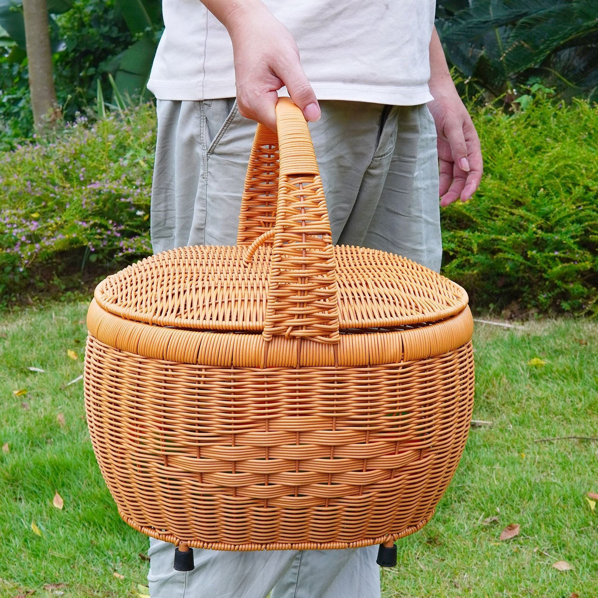 Women's Decorative Basket with Lid Siopsrl