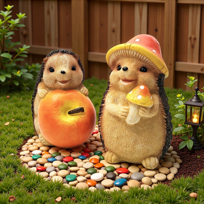 Cute hedgehog sculpture with fruit bowl Siopsrl