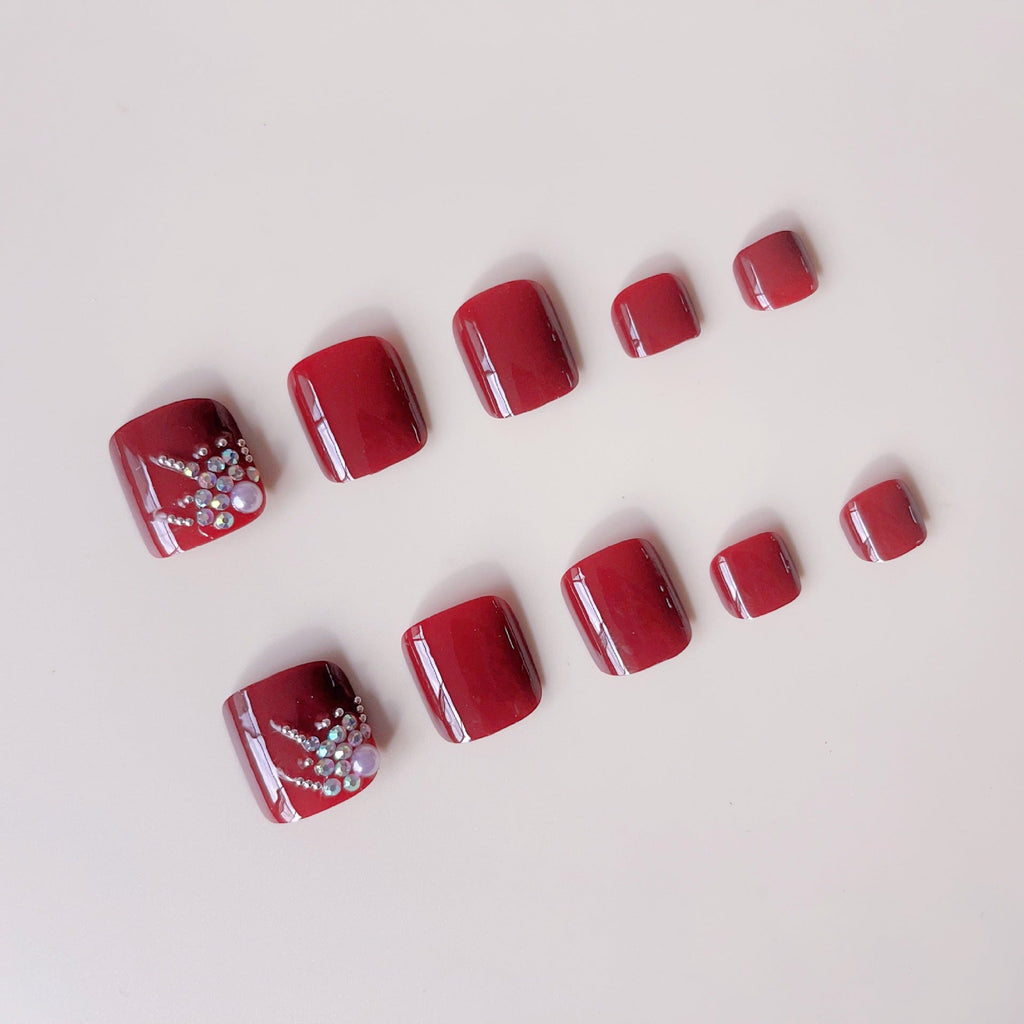 Siopsrl | Nail set with glamorous pearl decorations Siopsrl