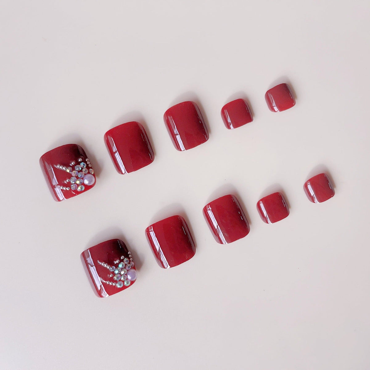Siopsrl | Nail set with glamorous pearl decorations Siopsrl