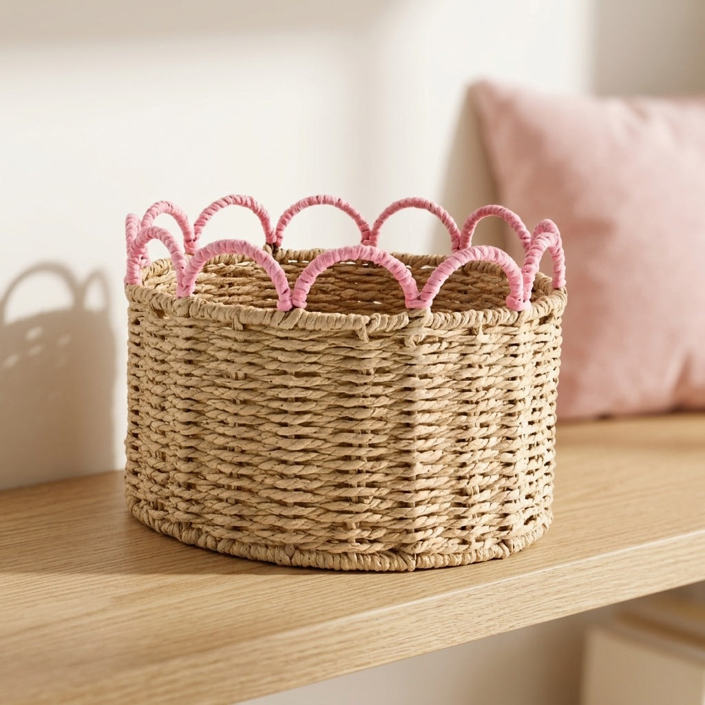 Decorative storage basket with wave pattern Siopsrl
