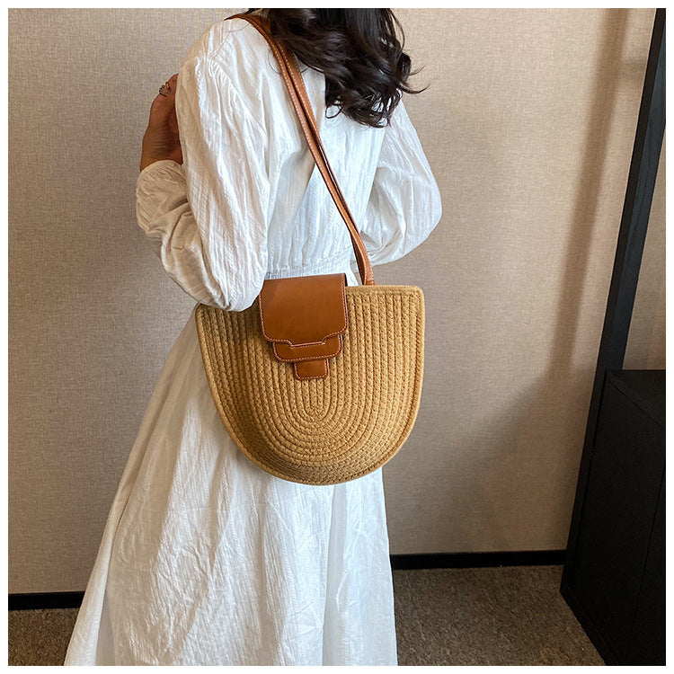 Siopsrl | Fashionable and Handcrafted Basket Bag with Leather Accents Siopsrl