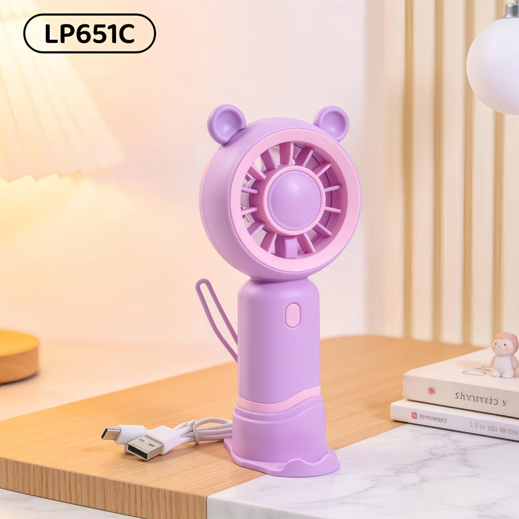 Siopsrl | Women's portable hand fan with cute cat design Siopsrl