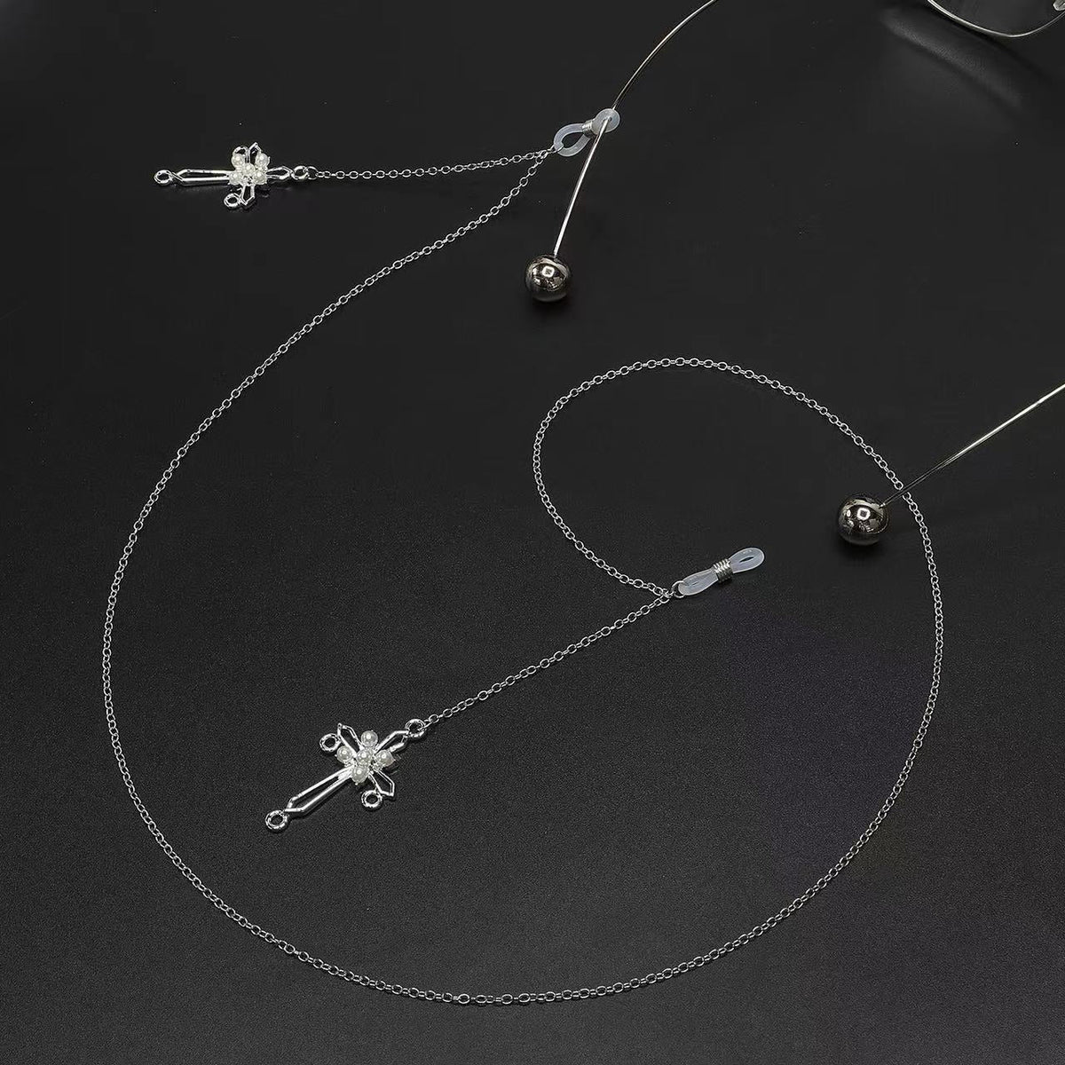 Cross Pendant Chain Earrings Siopsrl