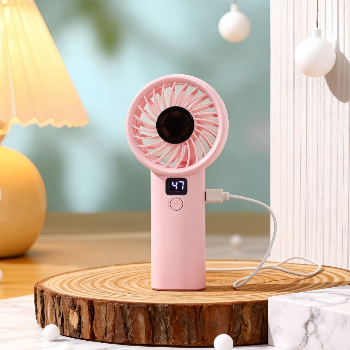 Siopsrl | Women's Portable USB Hand Fan with Digital Display and Ergonomic Design Siopsrl