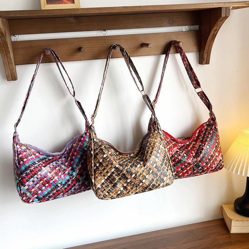 Siopsrl | WoColorful Woven Hobo Bag Siopsrl