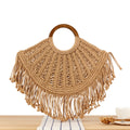 Siopsrl | Macramé Handbag with Wooden Handles Siopsrl