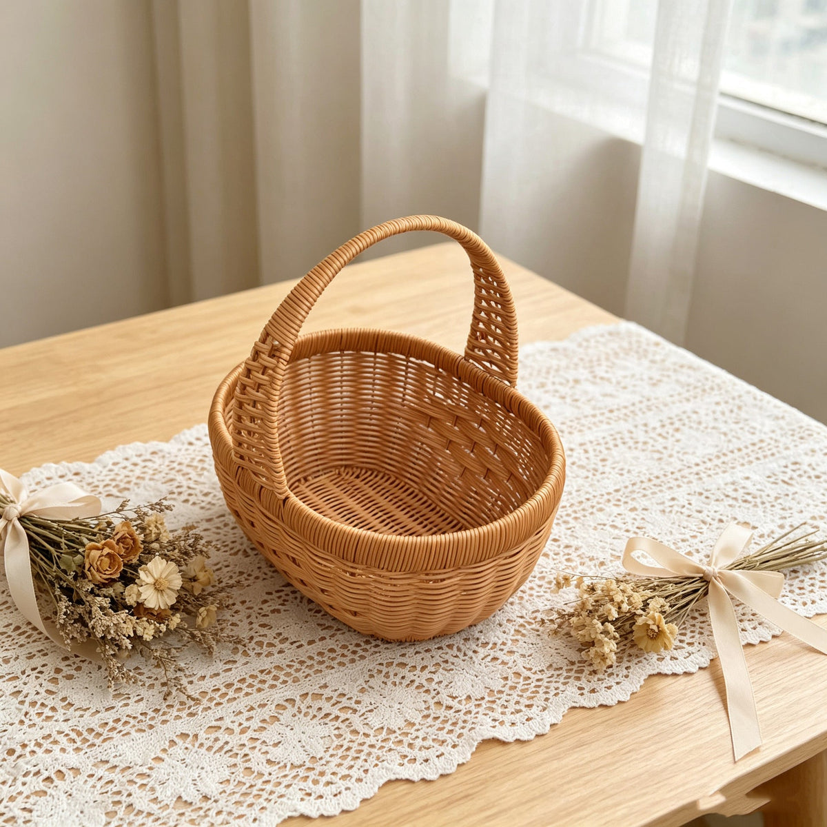 Handcrafted Woven Market Basket Siopsrl