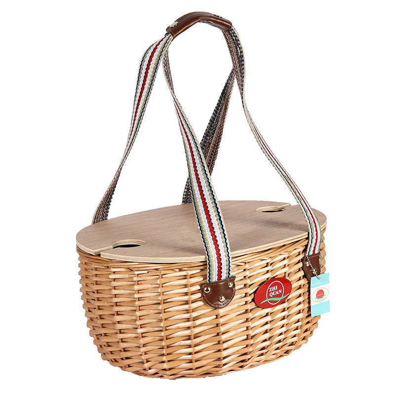 Ladies Picnic Basket with Practical Folding Table Siopsrl