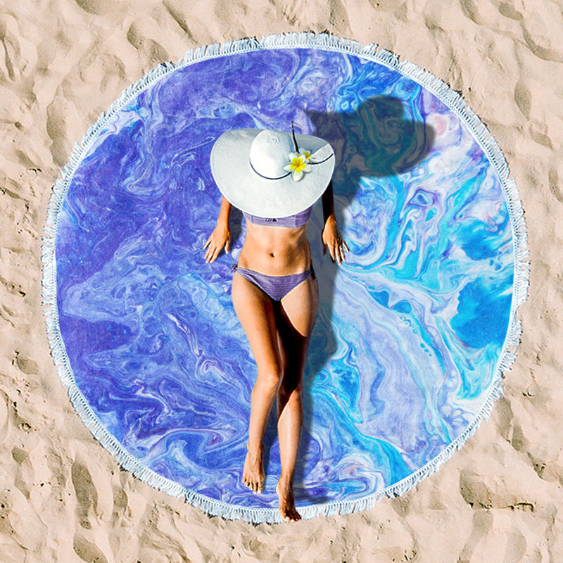 Siopsrl | Rundstrand towel with unique sunset design Siopsrl