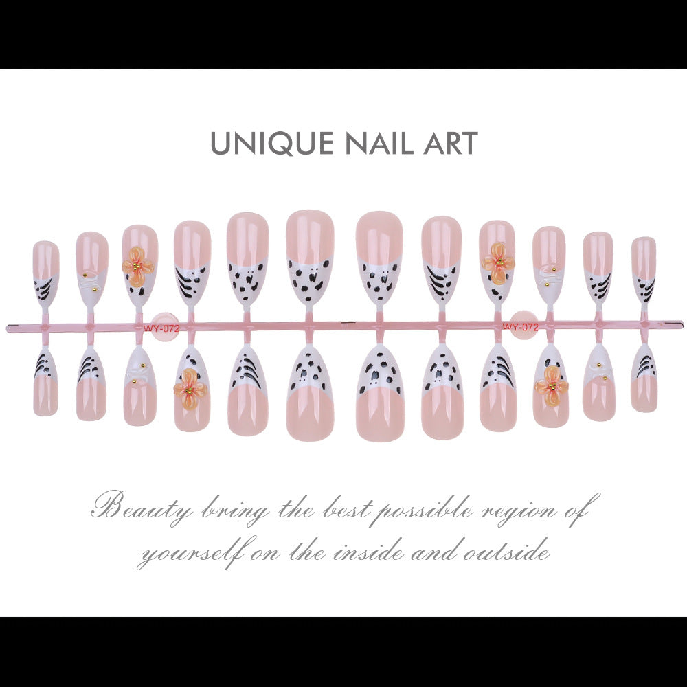 Siopsrl | Artistic Flower-Embellished Press-On Nails Siopsrl