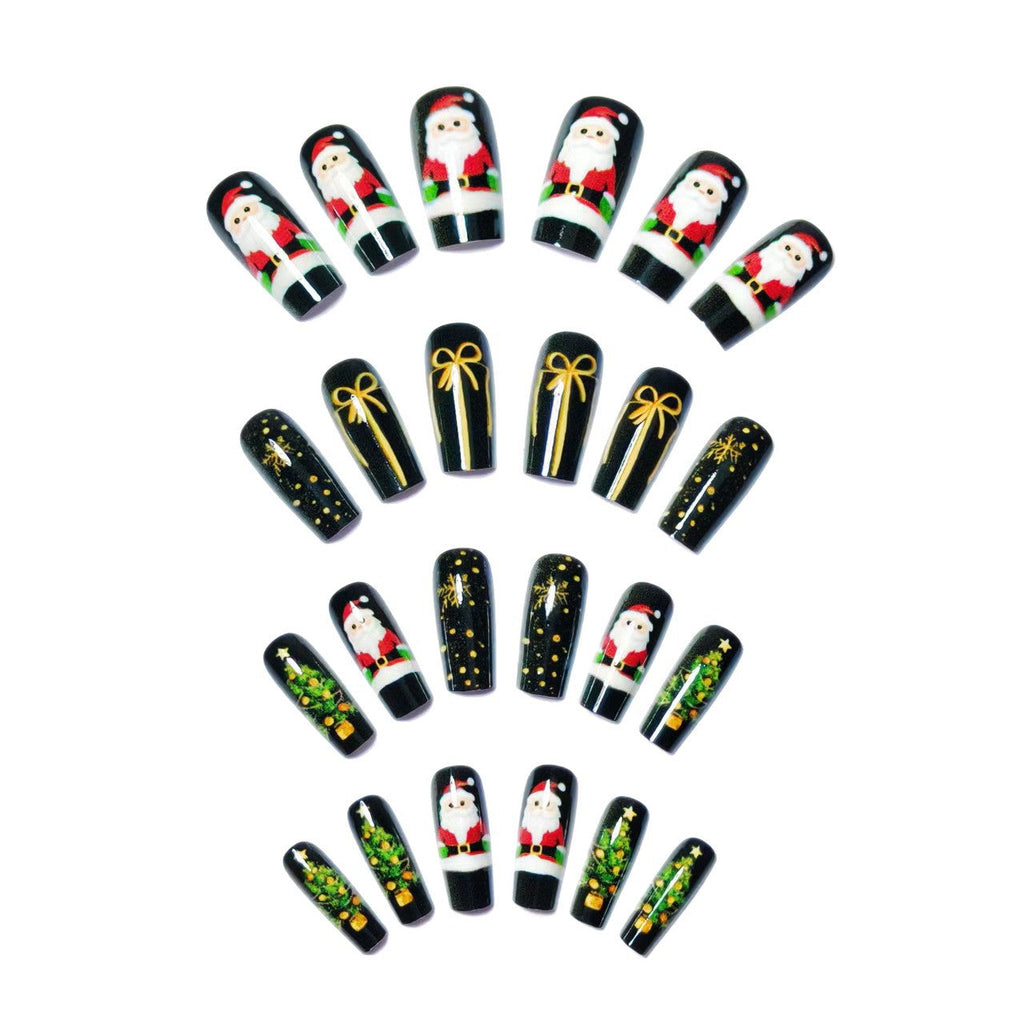Siopsrl | Artificial nails with festive Christmas motif Siopsrl