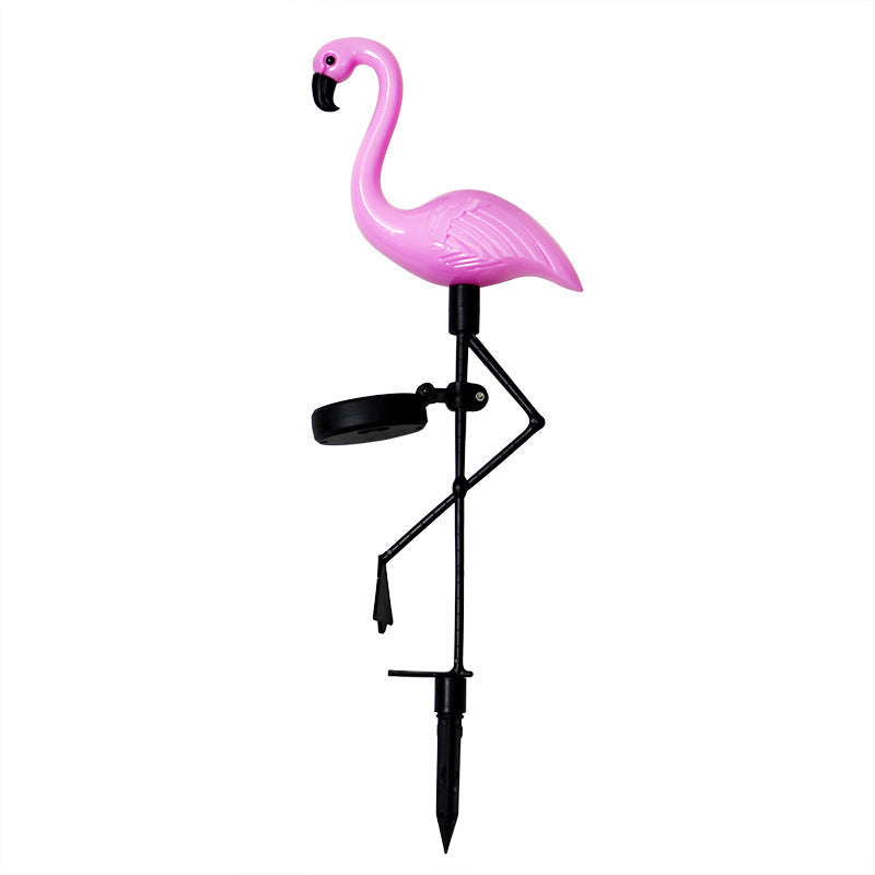 Decorative Solar Flamingo Garden Stake Lamp With Adjustable Metal Arm And Integrated LED Siopsrl