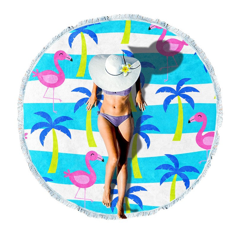 Siopsrl | Rundstrand towel with unique sunset design Siopsrl