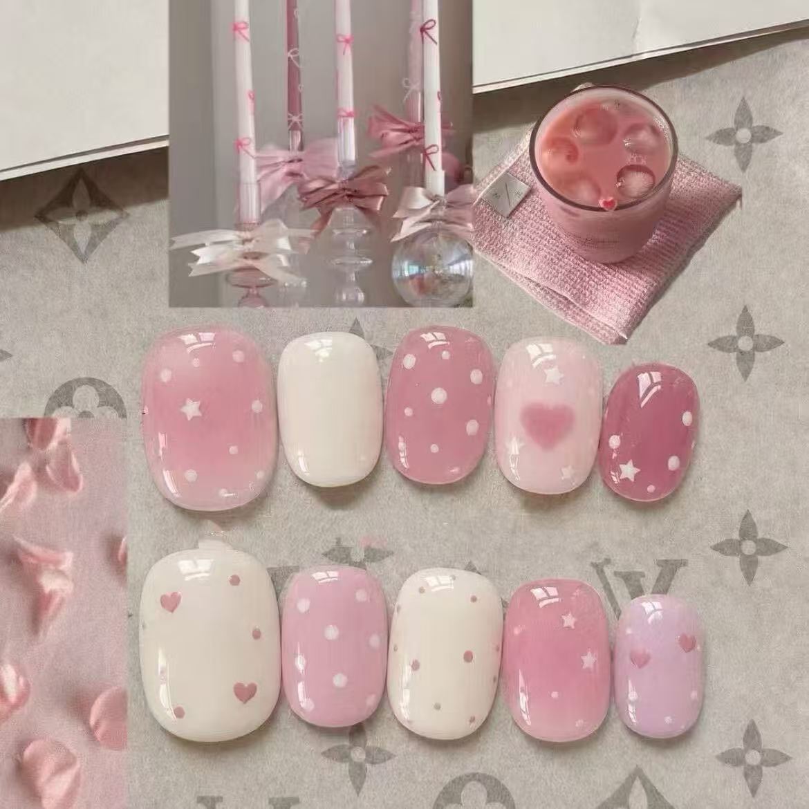Siopsrl | Romantic Heart-Themed Nail Art Set Siopsrl