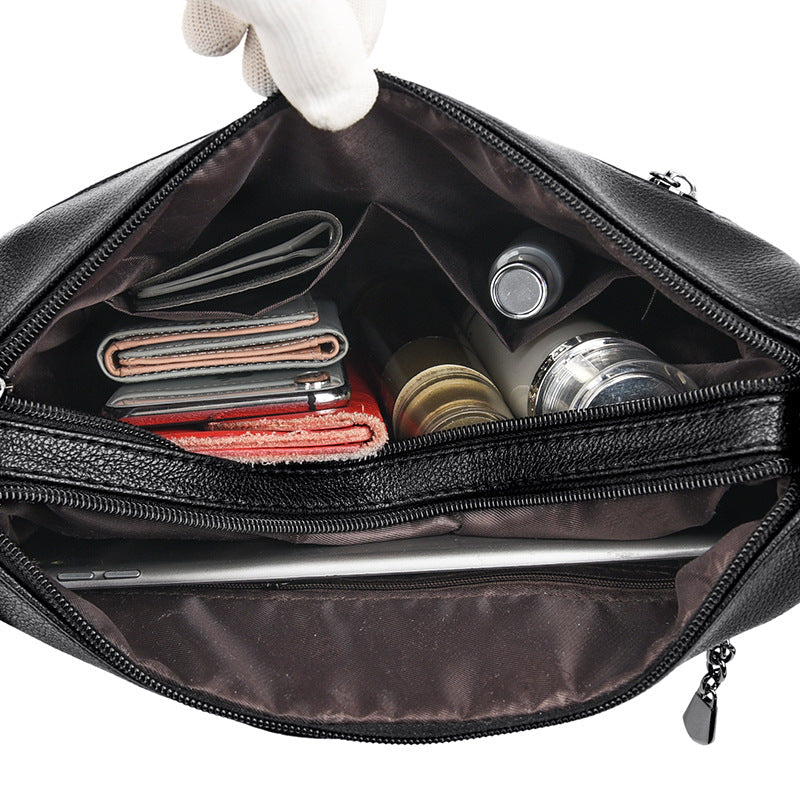 Elegant Zip-Detail Shoulder Bag Siopsrl