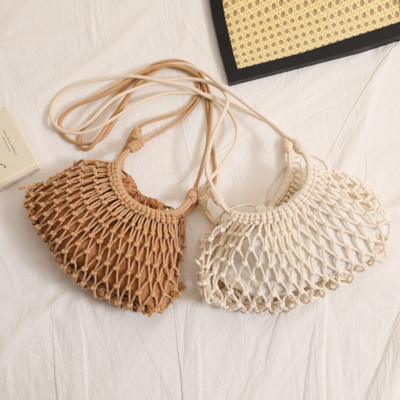 Siopsrl | Fine macrame crossbody bag with reinforced carrying strap Siopsrl