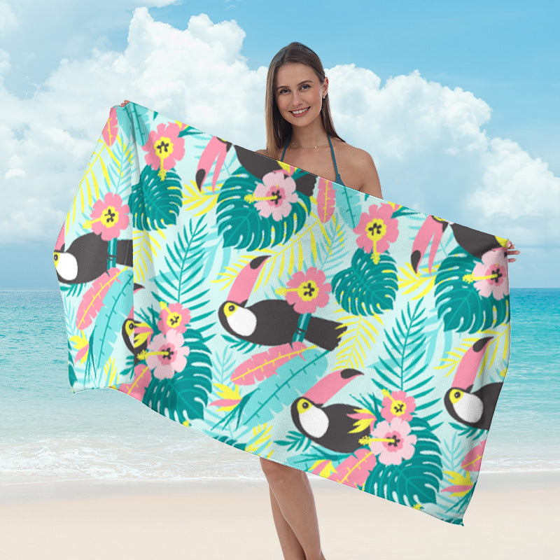 Siopsrl | Beach towel with tropical leaf design Siopsrl