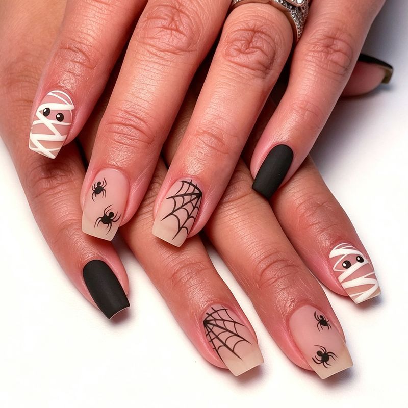 Halloween-Themed Press-On Nail Art Set Siopsrl