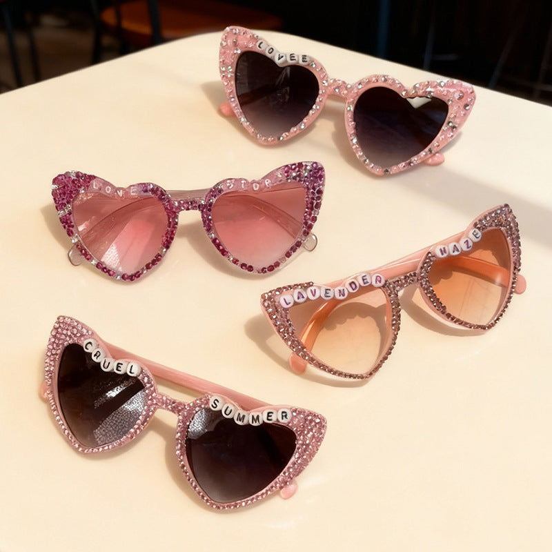 Siopsrl | Heart-Frame Rhinestone Sunglasses Siopsrl
